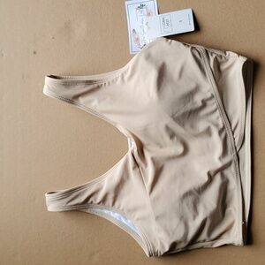 Southern Loft Take Me away Cross swim top Tan Small Or Medium NWT